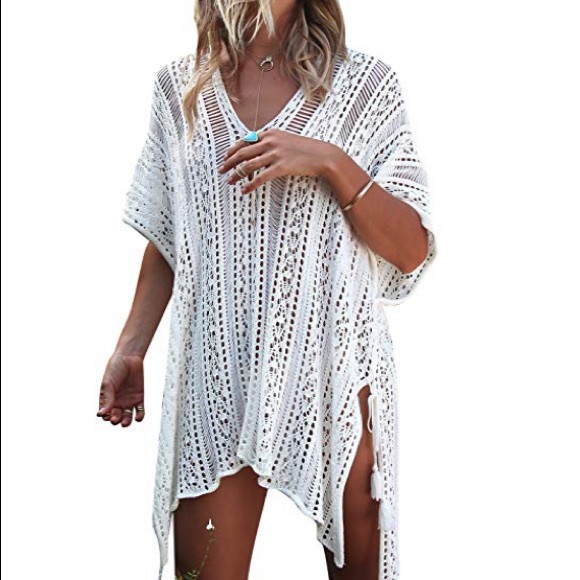 Beautiful women beach cover up crochet dress - Picture 3 of 7
